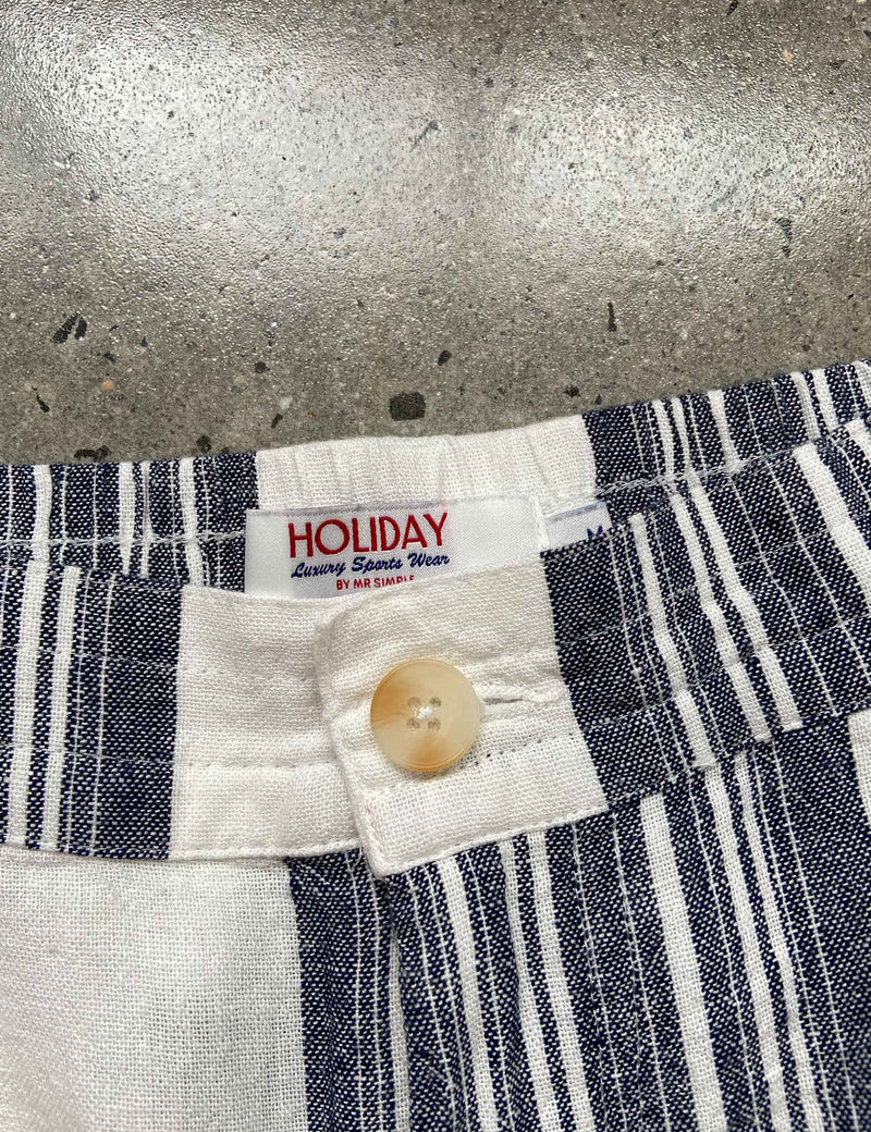 Tanner 3.0 Linen Shorts - Sun Lounge Navy White