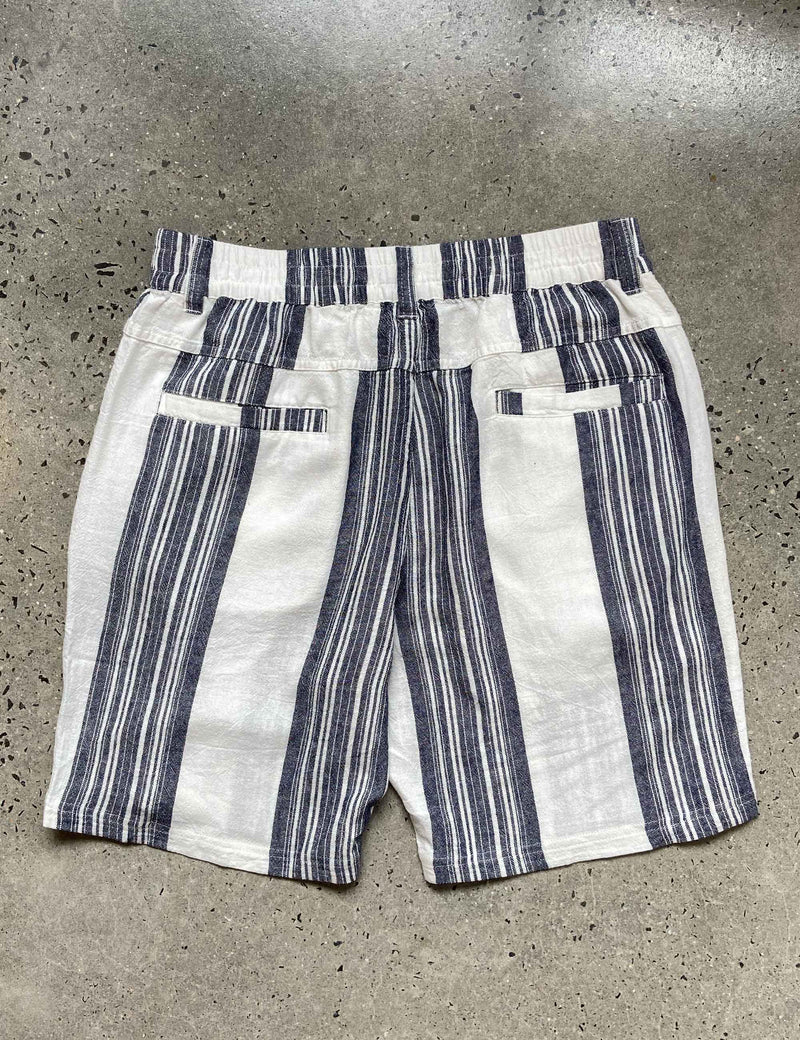 Tanner 3.0 Linen Shorts - Sun Lounge Navy White