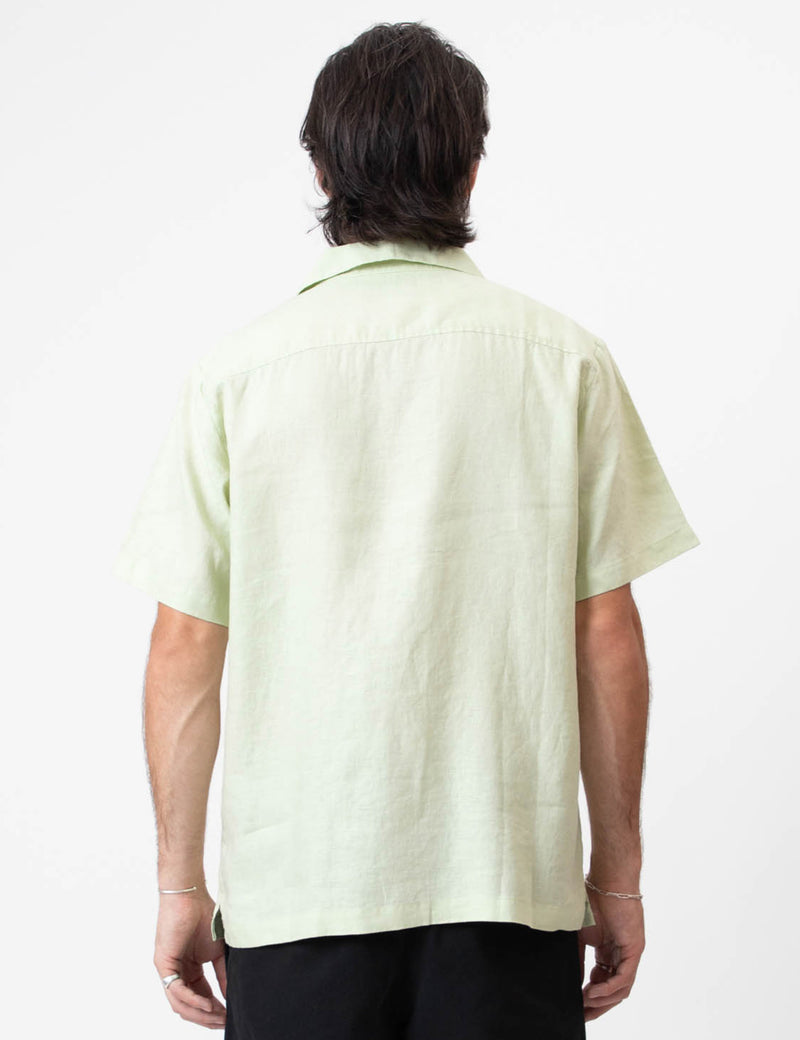 Cuban Short Sleeve Shirt -  Fog Green Rover