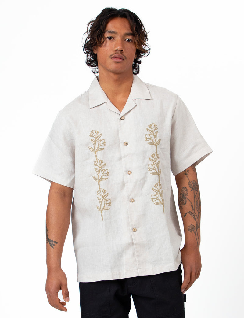 Huck Short Sleeve Shirt - Natural