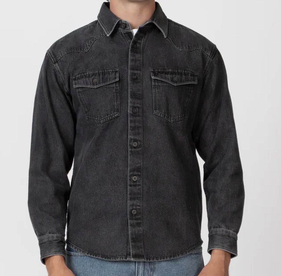 Frequently Asked About the West Denim Long Sleeve Shirt