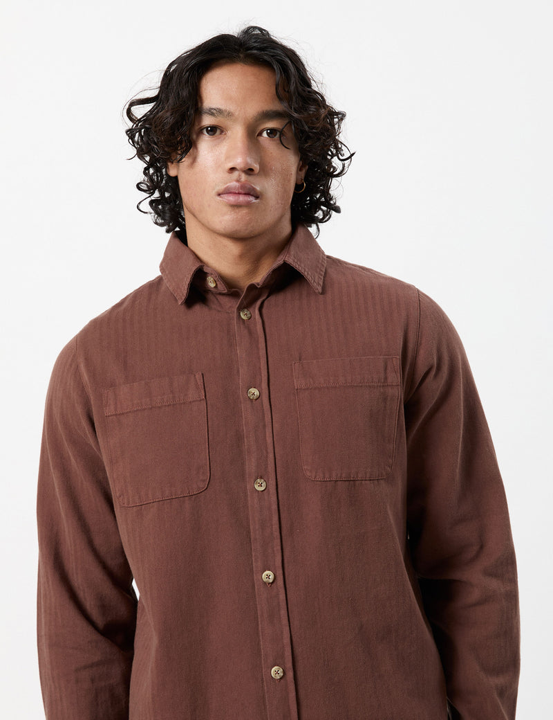 York Long Sleeve Shirt - Cocoa