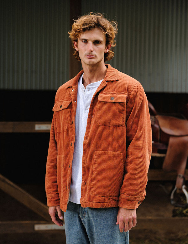 Stockyard Sherpa Jacket - Brick Cord – Mr Simple