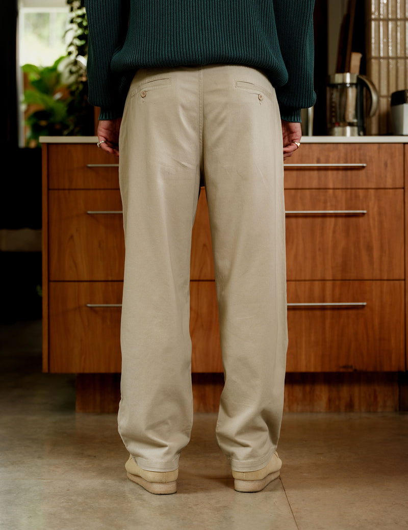 Brooklyn Pleated Pant - Stone