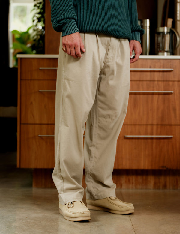 Brooklyn Pleated Pant - Stone