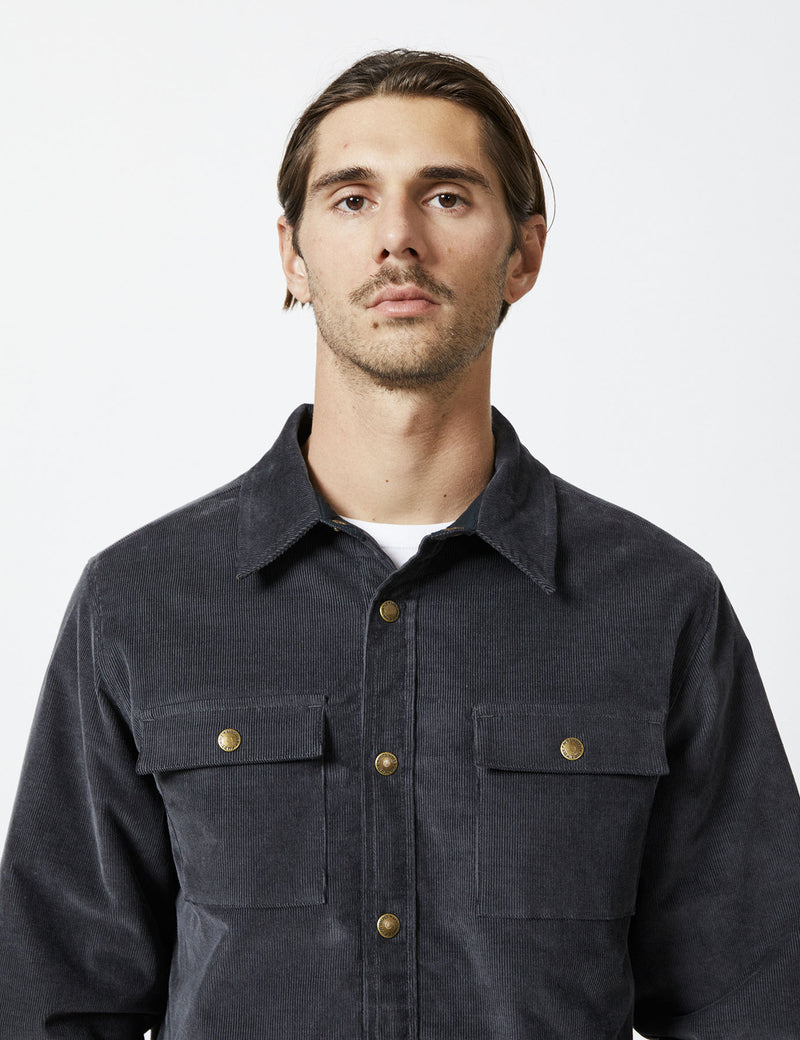 Quilted Cord Jacket - Graphite – Mr Simple