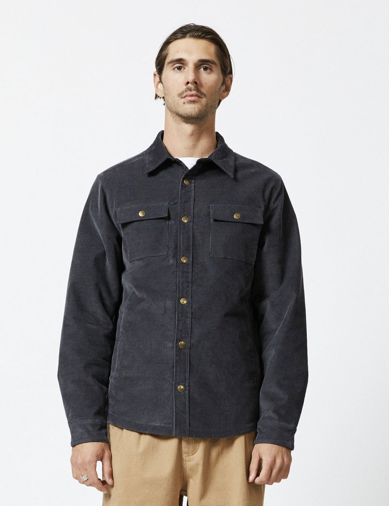 Quilted Cord Jacket - Graphite