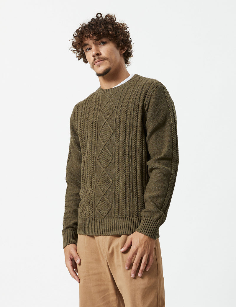 Oslo Cable Knit - Fatigue