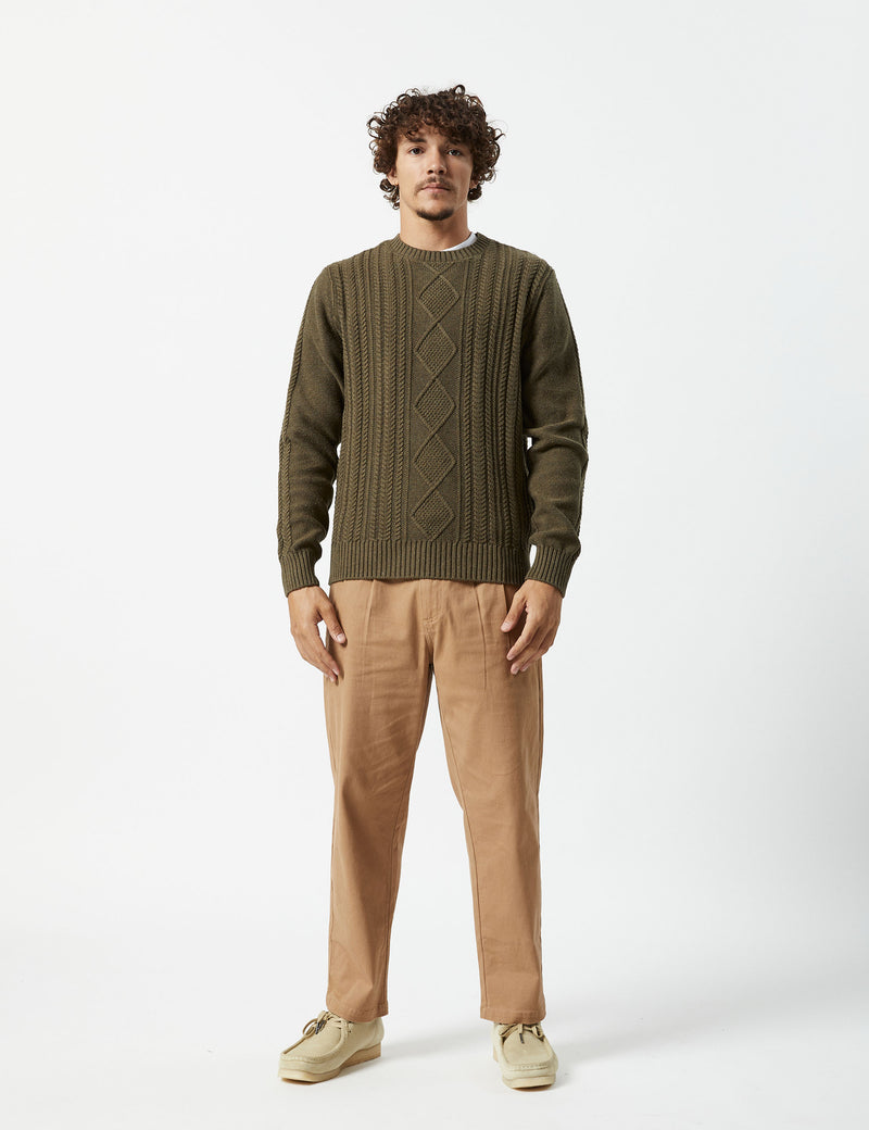 Oslo Cable Knit - Fatigue