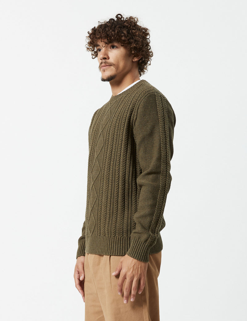 Oslo Cable Knit - Fatigue