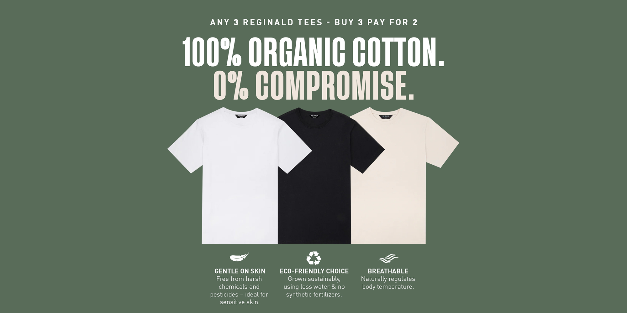 Reginald Organic Tee - Grey Marle