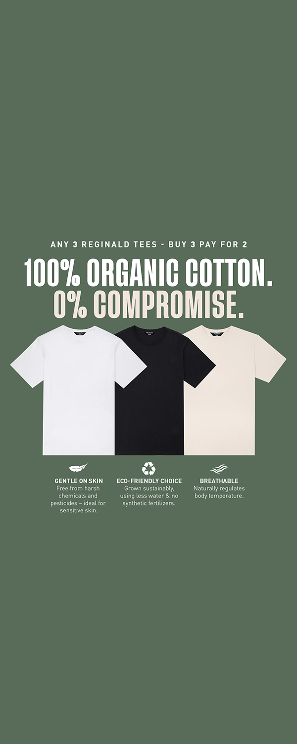 Reginald Organic Tee - Grey Marle