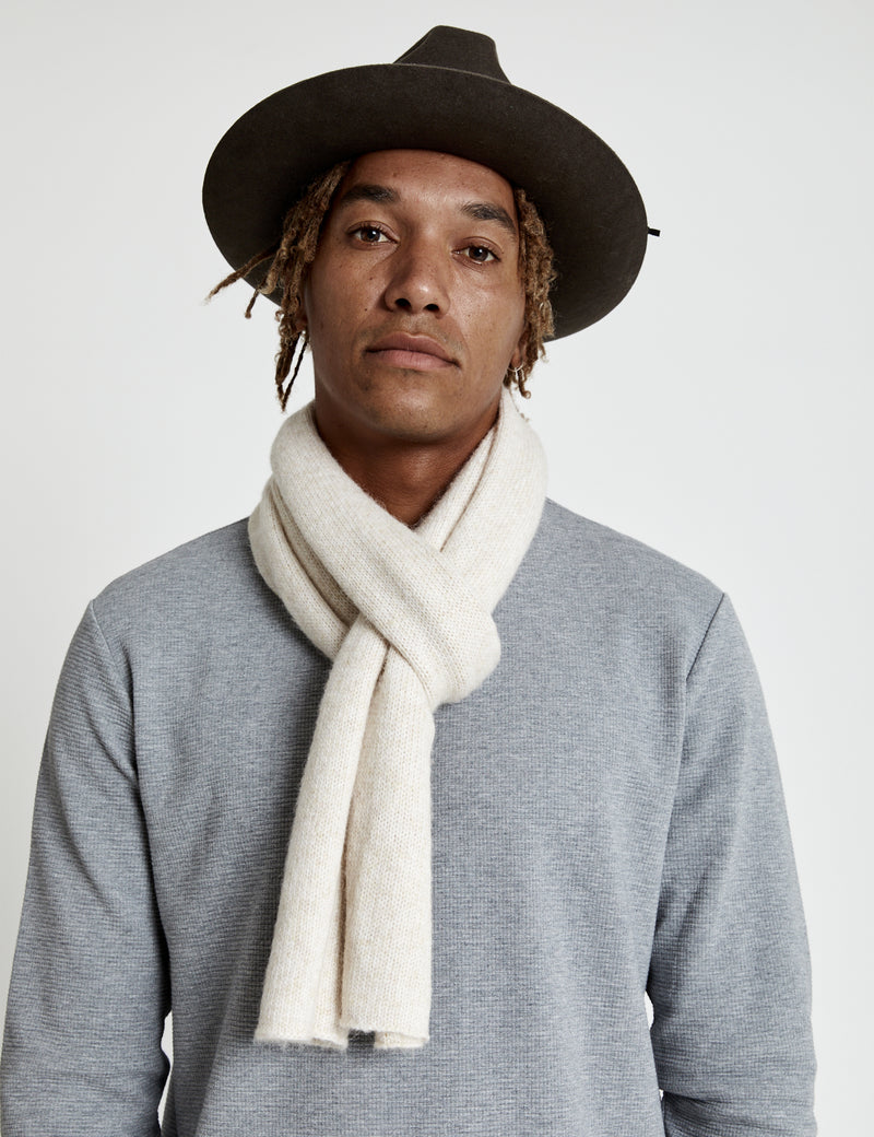 Fisherman Scarf Natural Marle – Mr Simple - Main Image