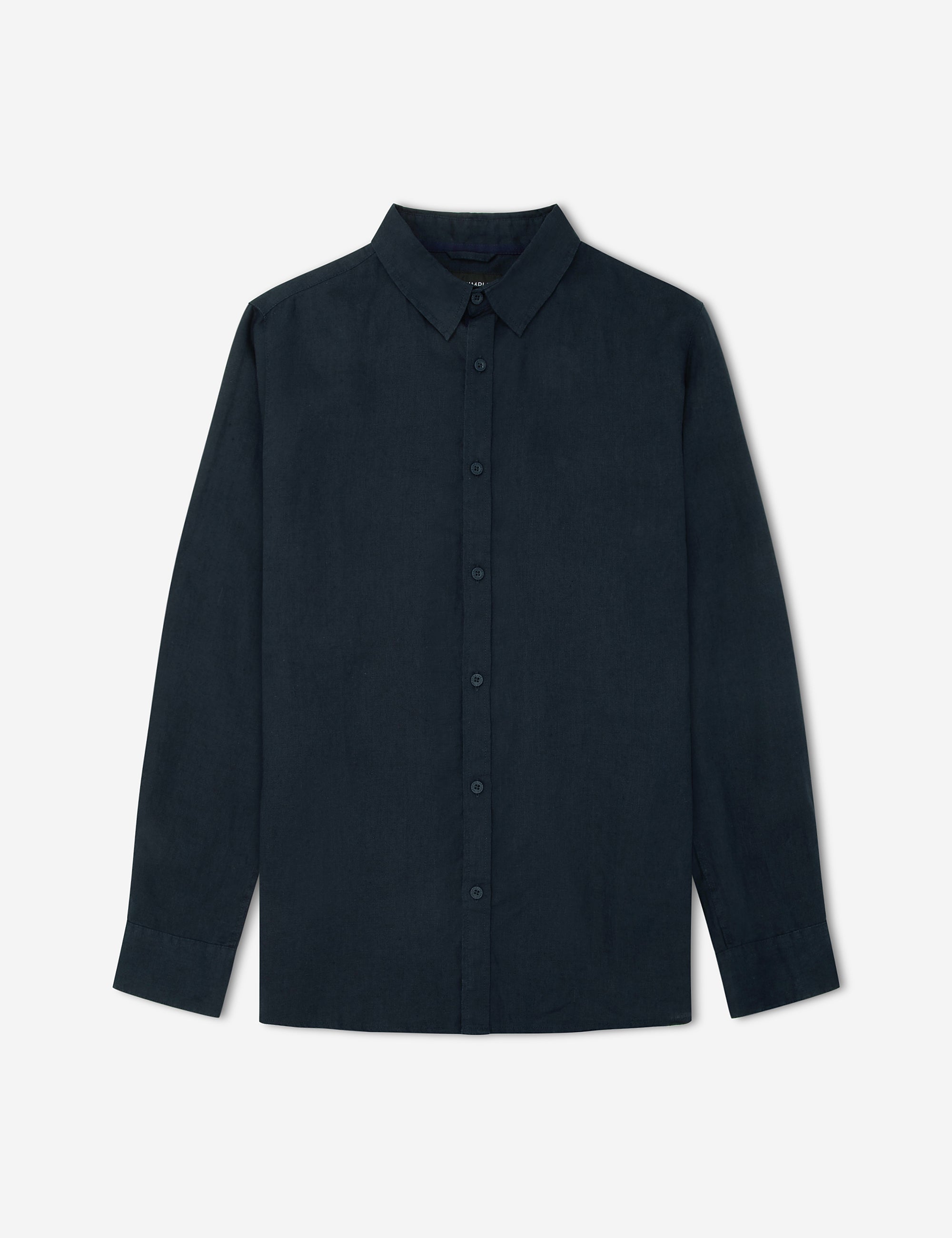 Navy Linen long sleeve shirt – Mr Simple