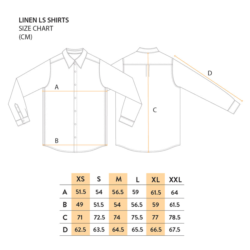 Linen Long Sleeve Shirt - Navy