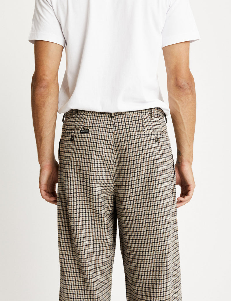 Brooklyn Pleated Pant - Houndstooth