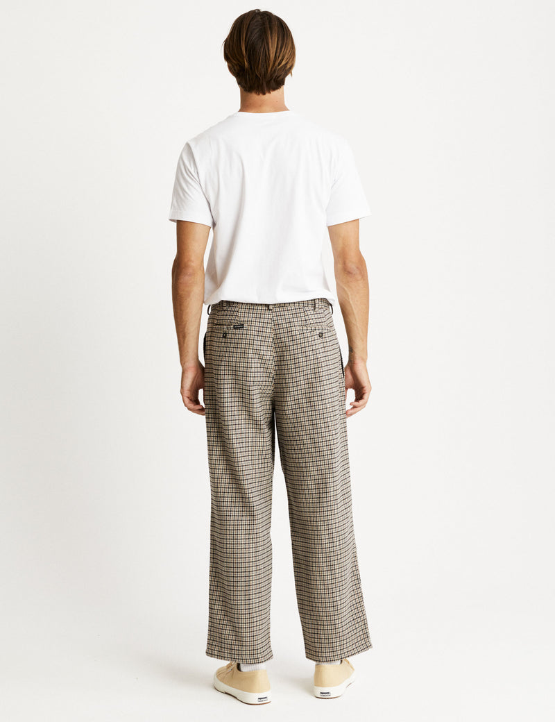 Brooklyn Pleated Pant - Houndstooth