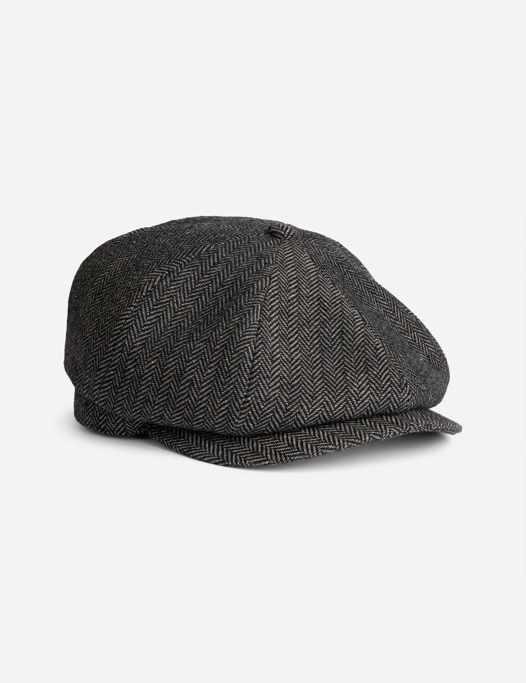 Black wool sales newsboy cap