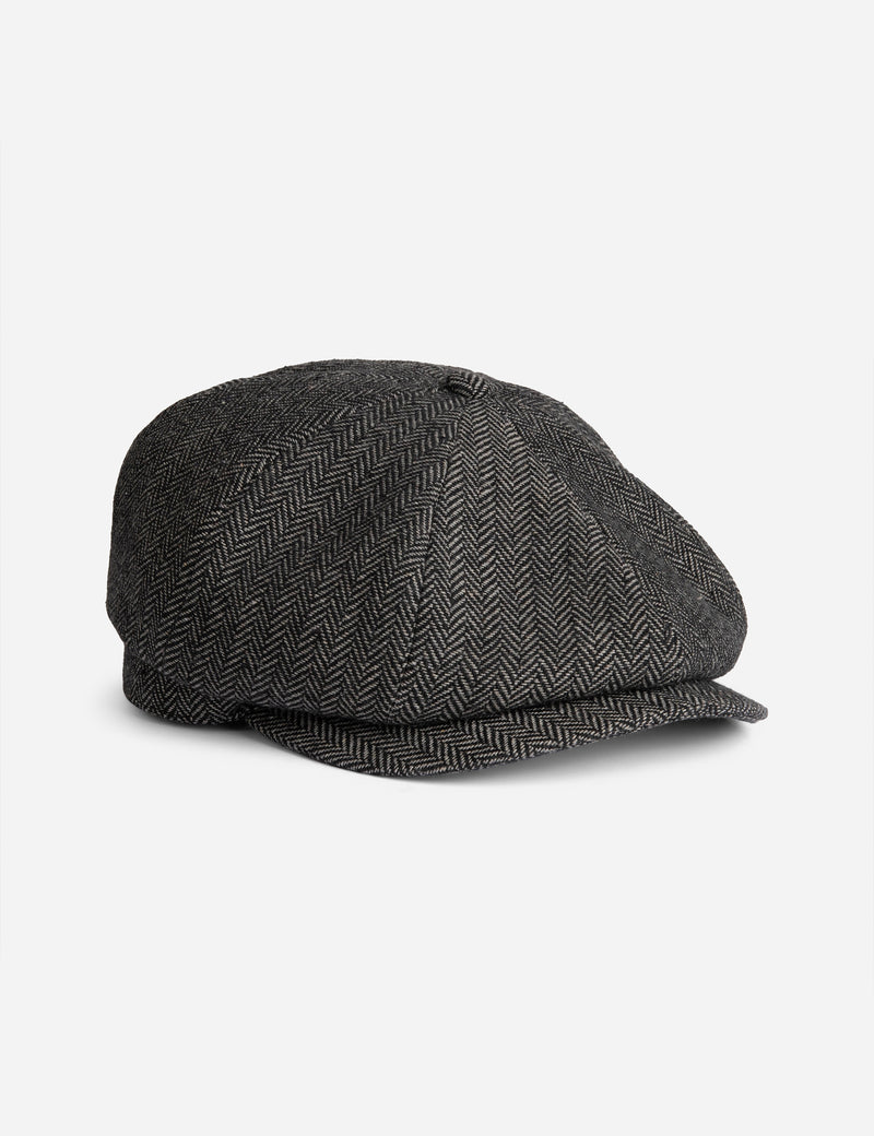 Shelby Newsboy Cap - Black Tweed, Baker Boy Hat – Mr Simple