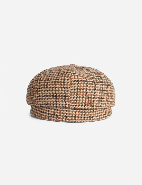 Shelby Newsboy Cap - Brown Houndstooth