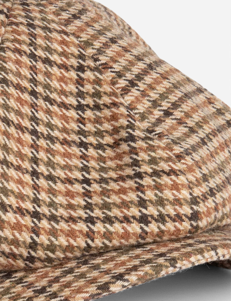Shelby Newsboy Cap - Brown Houndstooth