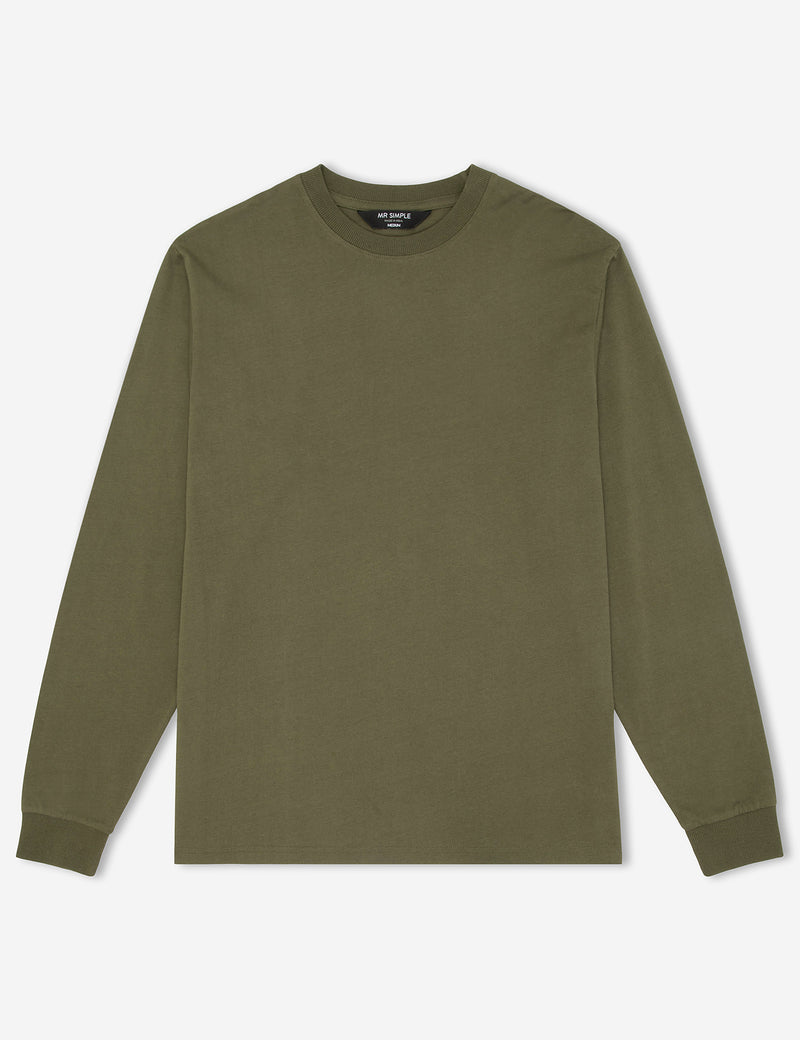 Heavy Weight Longsleeve Tee - Army – Mr Simple