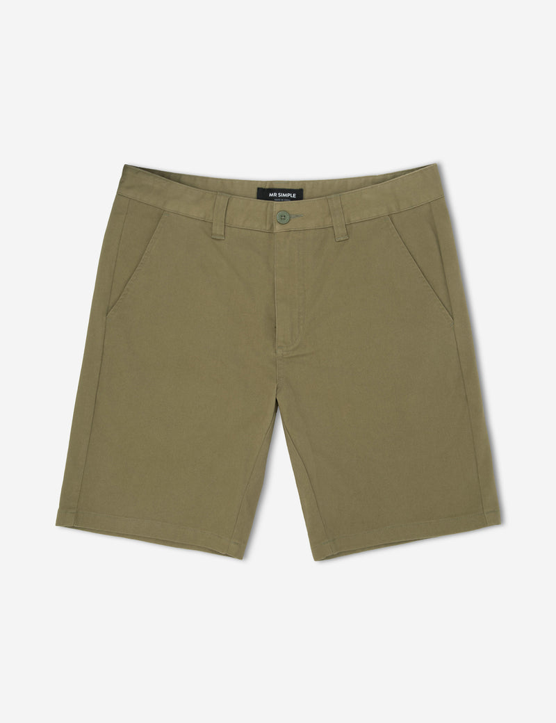 Taylor Stretch Chino Short - Army – Mr Simple