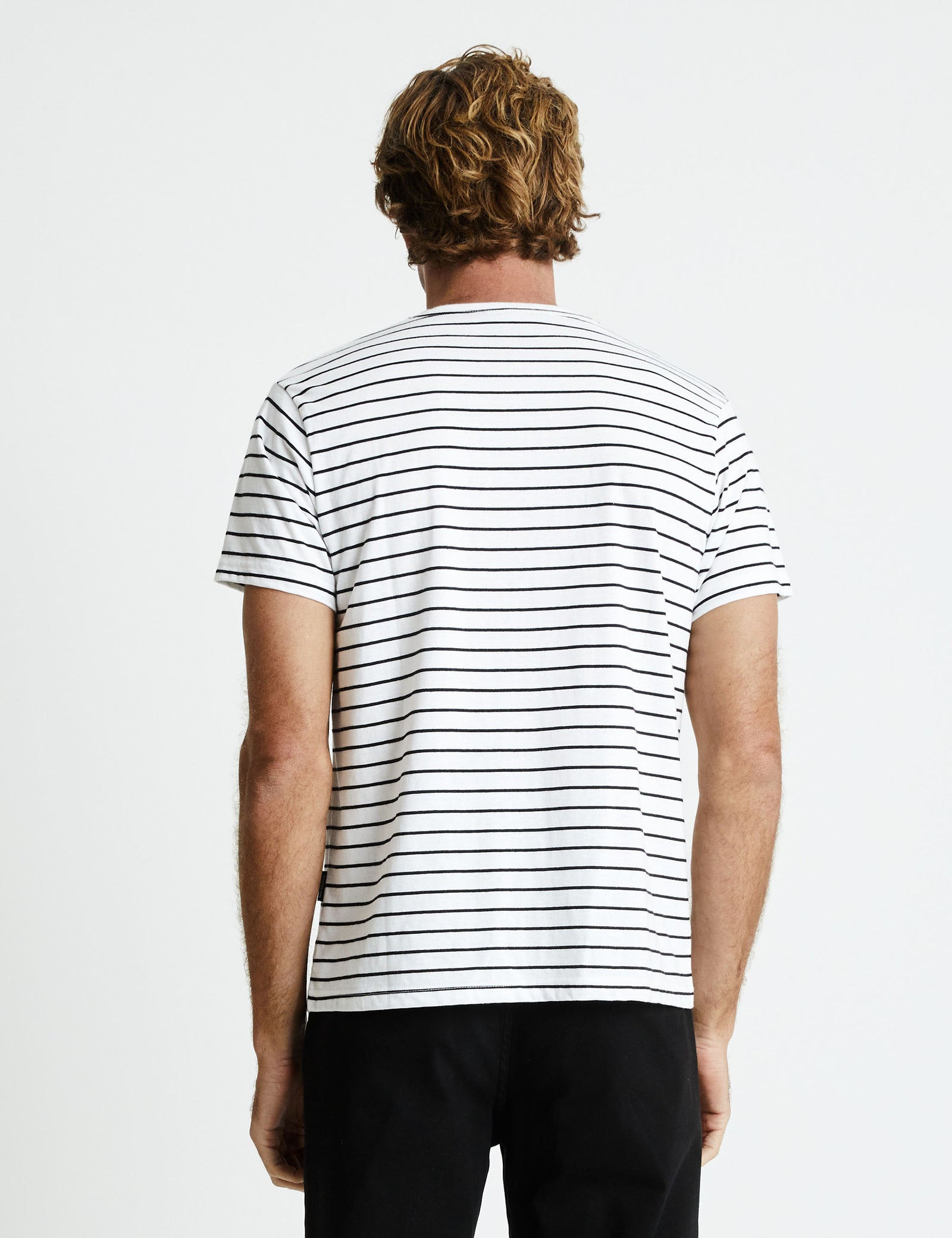 Breton Stripe Tee Black White Mr Simple