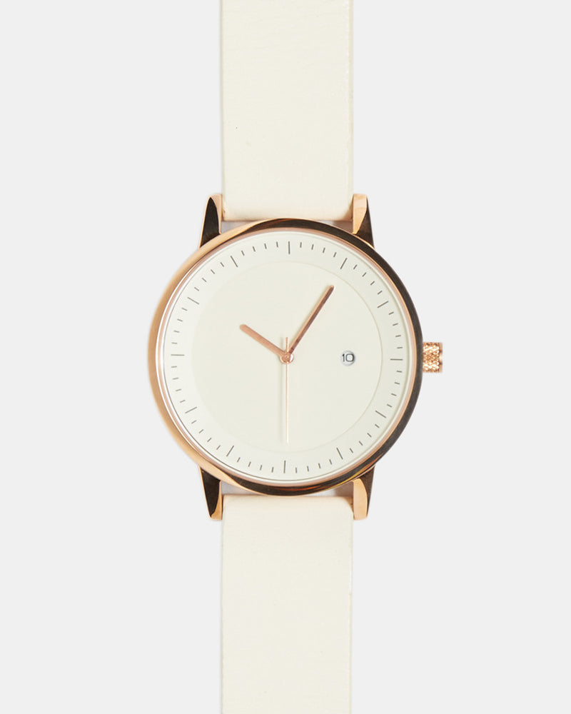 Earl 42mm Watch - White/Gold