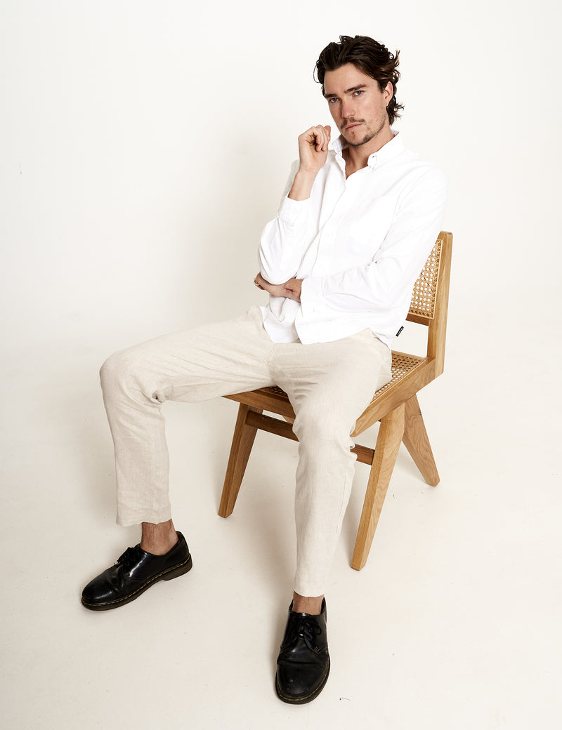 Tanner Linen Pant - Natural