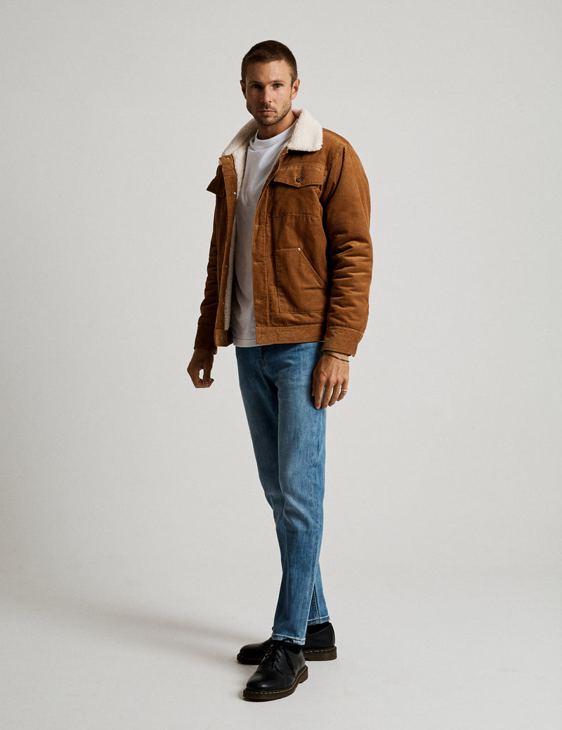 Cord Sherpa Jacket - Tobacco