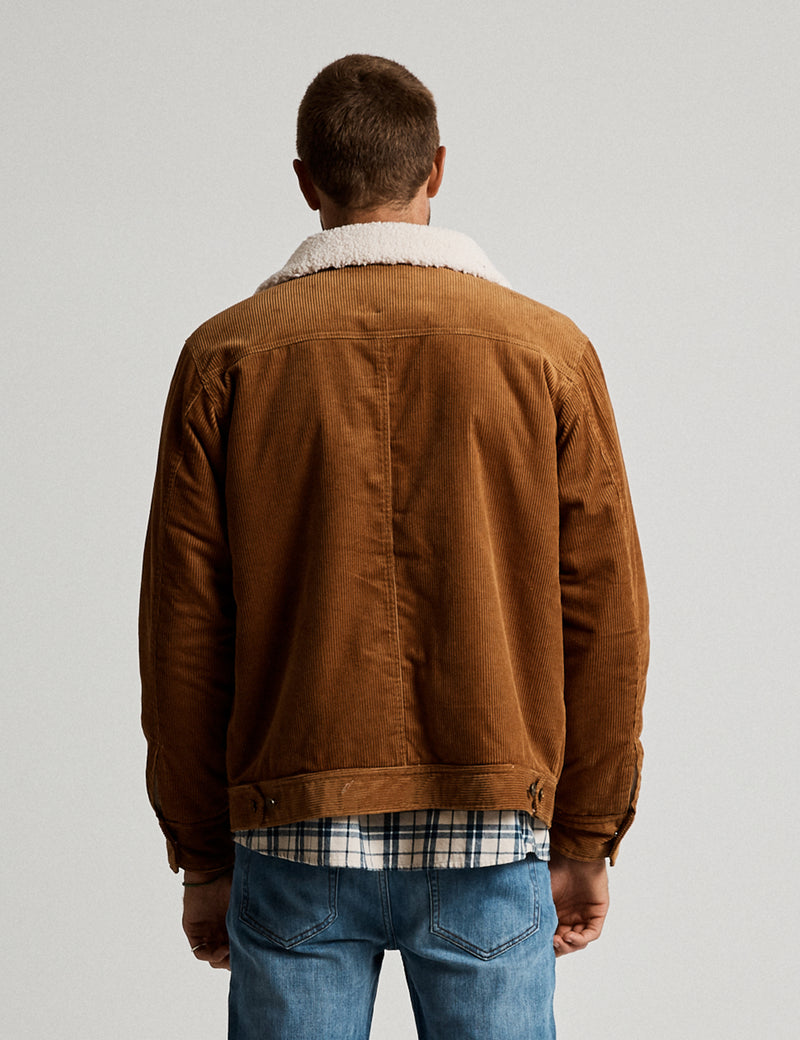 Cord Sherpa Jacket - Tobacco
