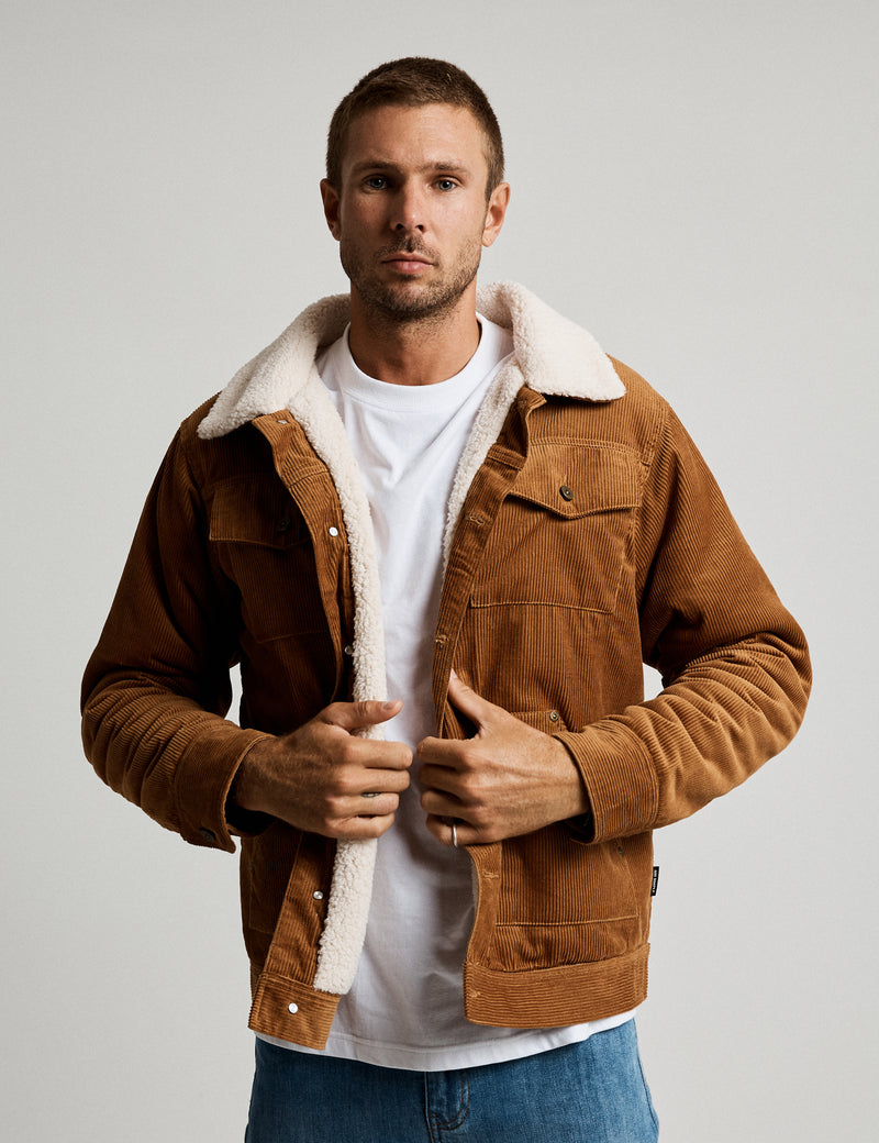 Cord Sherpa Jacket - Tobacco