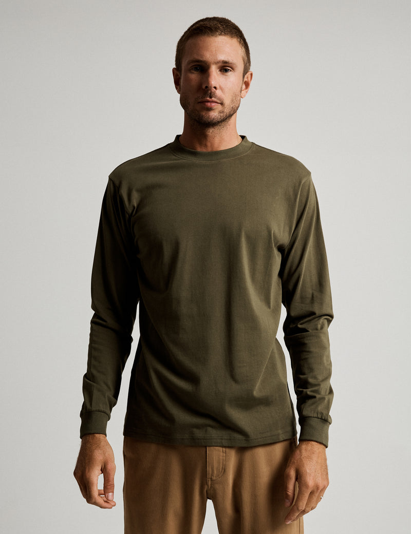 Heavy Weight Longsleeve Tee - Army – Mr Simple