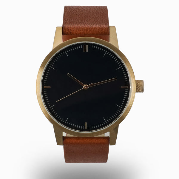 Kent 38mm Watch Gold Navy Tan Mr Simple